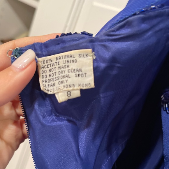 Fantasy by Lisa Kane Blue sequin dress size 8 - Picture 8 of 8